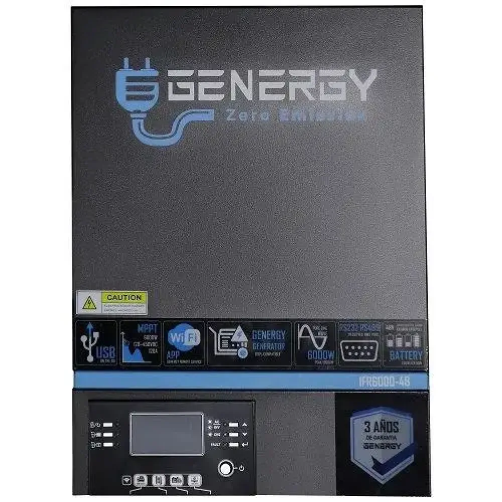 Перетворювач напруги інвертор GENERGY IFR6000-48, AC/DC, 48В-220В, 6000Вт, Wi-Fi, LCD, SOL&nbsp;Deca&nbsp;IFR6000-48